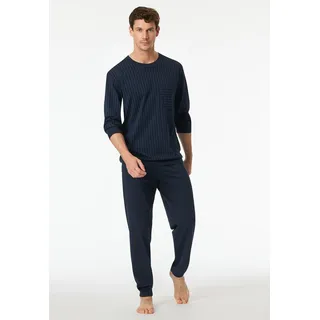 SCHIESSER Schlafanzug Comfort Essentials Blau 48