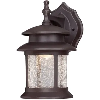 Westinghouse LED Laterne Glas Metall 25,0 cm spritzwassergeschützt wetterfest IP44 bronze
