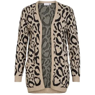 Vila Tif Open Strickjacke - Natural Melange / Jacquard Leo - XS