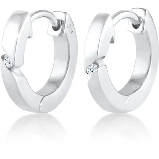 Elli DIAMONDS Creolen Basic Diamant 0,03 ct. 925 Sterling Silber weiß