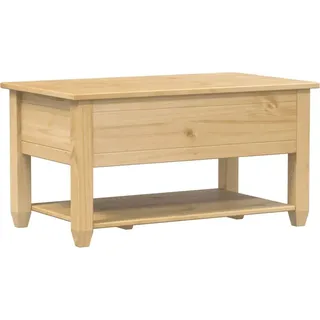 vidaXL Couchtisch mit Schubladen Corona 85x50x45 cm Massivholz Kiefer - Braun