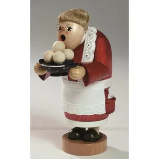 KWO Kunstgewerbe-Werkstätten Olbernhau GmbH KWO Olbernhau 21074 Räuchermännchen Oma mit Klößen, 17 cm