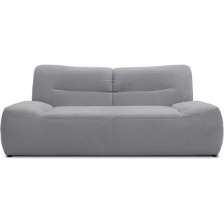 DOMO. collection Sofa Boho, 2 Sitzer Couch im Boho-Style, 2er Sofa, Bigsofa Garnitur Polstersofa, 200 x 109 x 81 cm (BxTxH), dunkelgrau