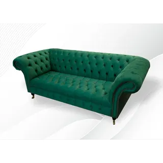 Grün Designer Sofa Couch Polster XXL 3 Sitzer Big Sofas Couchen Textil Leder - Grün