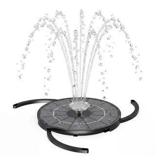 AISITIN Solar Springbrunnen für Außen 3,5W im Split-Design mit Batterie | Solarbrunnen für Draussen Verbessert mit Feste Halterung, Solar Teichpumpe mit 9 Sprüh Effekten und Kable für DIY Wasserspiel