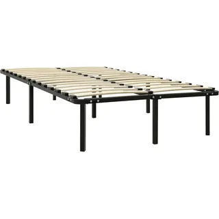 vidaXL Bettgestell Schwarz Metall 160×200 cm - Schwarz