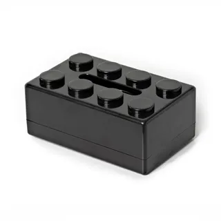 Einzigartige Bausteinform, stabiles ABS-Material, Taschentuchbox mit reichlich Stauraum (schwarz)
