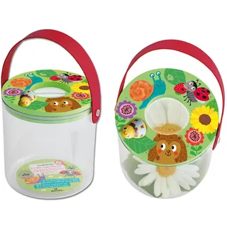 Moses Moses. Krabbelkäfer Großer Lupenbecher aus Holz, Mini-Terrarium mit 3-facher Vergrößerung & Luftlöchern, Becherlupe für Kinder, ideales Lupenglas für Naturbeobachtungen, Braun