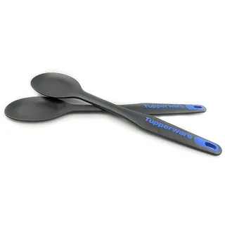 TUPPERWARE Griffbereit Kochlöffel(2) schwarz-blau D174 Rührlöffel TOP-Kochlöffel