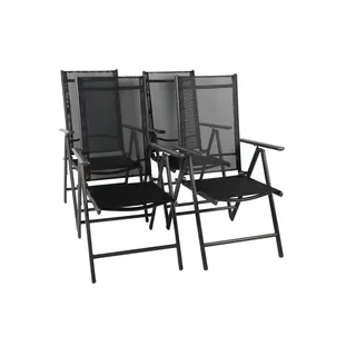 VCM Mid.you Gartenstuhl 56 x 65 x 105 cm anthrazit 4 St.
