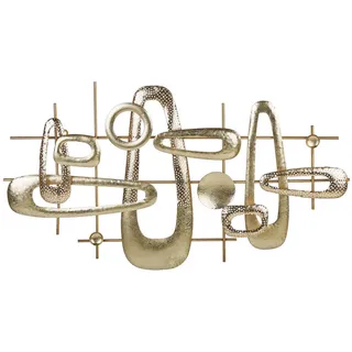 Beliani Wanddekoration Metall gold Manganese , Goldfarben , Vintage , Freiform , 90x50x5 cm , Bilder & Rahmen, Bilder, Dekopaneele