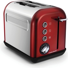 Morphy Richards Accents 2, Toaster, Rot, Silber