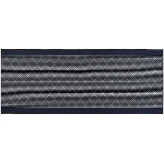 Beliani Kurzflor-Teppich Charvad 200/80 cm , Blau , Kunststoff , Grafikmuster , Rechteckig , 80x200 cm , Teppiche und Böden, Teppiche, Orientteppiche