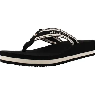 Tommy Hilfiger TH Flag Print Summer Sandal Schwarz 39
