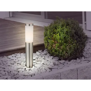 LED Sockelleuchte aus Edelstahl Terrassenlampe Wegbeleuchtung Garten, Höhe 45cm