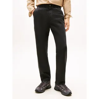 Chinohose TOMMY JEANS "SONNY", Herren, Gr. 30, Länge 32, schwarz, Web, Obermaterial: 96% Baumwolle, 4% Elasthan, Hosen Chinohose, Tapered Fit