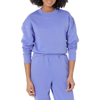 Amazon Essentials Damen Bauchfreies Sweatshirt mit überschnittenen Schultern (in Übergröße erhältlich), Lila Blau, XL