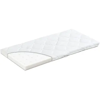 Träumeland Beistellbettmatratze , Weiß , Textil , H2 , 90x48 cm , Lga, Fkt, Textiles Vertrauen - Oeko-Tex® , Über- und Sondergrößen erhältlich, Bezug abnehmbar/waschbar, für Hausstauballergiker geeignet, optimale Belüftung, atmungsaktiv, schadstoffgeprüft, Nässeschutz , Babymöbel & Kindermöbel, Babyzimmer, Babymatratzen