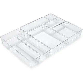 Emuca - Organizer-Würfel-8er Kit für Schublade, Kunststoff, Transparent