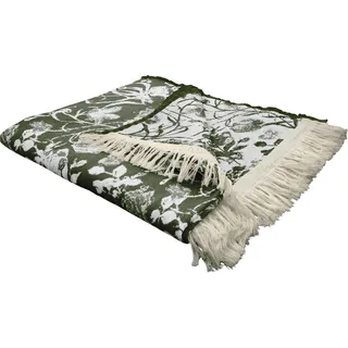 Adam Wohndecke »Flower Cuvée« im floralem Design, Kuscheldecke, braun