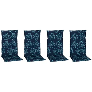 BEO Hochlehner Auflage 118 x 50 x 6 cm blau floral 4 St.
