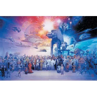 Grupo Erik Star Wars Deko - Star Wars Legacy Figuren Poster - Kunstdruck - Deko Wohnzimmer oder Deko Schlafzimmer - Zimmer Deko - Größe : 61 x 91, 5 cm -Originales Geschenk - Offizielle Lizenz
