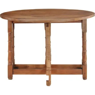 vidaXL Esstisch Rund 110x76 cm Mango Massivholz