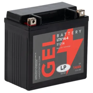 Landport Batterie 12V 14Ah für Motorrad Startbatterie MG LTX14-4