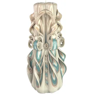 eve candles handgemachte zylindrische Kerze 27 cm weiß