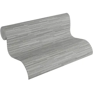 A.S. Création Vliestapete Best of Wood`n Stone 2nd Edition Tapete in Stein Optik fotorealistische Steintapete Naturstein 10,05 m x 0,53 m Grau