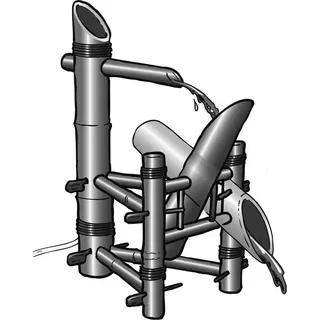 Ubbink Shishi Odoshi Bamboo Wasserspiel 1221602 - Braun