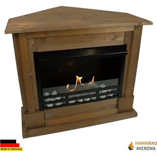 Gelkamin Ethanolkamin Kaminofen Eckkamin Rafael Deluxe Royal - Eiche - Braun