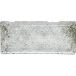 Servierplatte VAN WELL "Platte Korfu, rechteckig, 6 Stück", grau, B:13cm H:1,5cm L:29cm, Porzellan, Servierplatten, Servierplatte, spülmaschinen- und mikrowellengeeignet