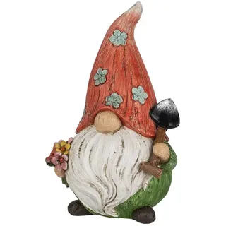 Ideen mit Herz Deko-Figur Wichtel mit Schaufel | Garten | Gartenzwerg für außen | 21 cm hoch | 13 cm breit