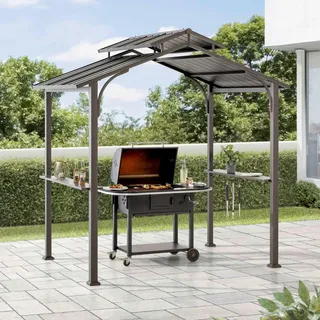 Modante Pavillon , Metall , 242x248x153 cm , wetterfest, wetterbeständig, UV-beständig, rostfrei , Sonnenschutz, Pavillons