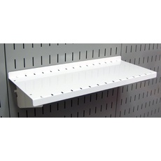Wall Control Pegboard Shelf 6in Deep Pegboard Shelf Assembly Pegboard and Slotted Tool Board – White