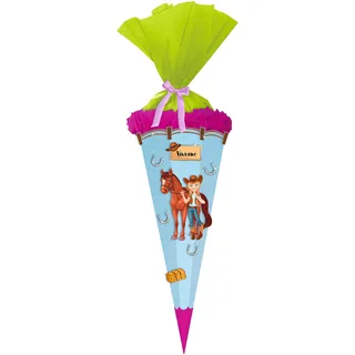 Ursus 3D Schultüte Easy Line, Pferd Reiter 68cm 9870008