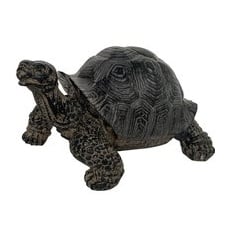 Gartenfigur Schildkröte 9 cm Dunkelgrau