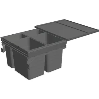 ninka Mülltrennsystem Set eins2fünf 4 Fächer 500 mm Grau