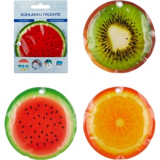 Cepewa Kühlakku Kühlpad Kühlkissen Icepack ca. 16cm x1cm mit Früchtemotiv Melone Kiwi Orange
