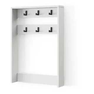 Vicco Garderobenaufsatz Eliza Weiß 60 x 85 cm , Holzwerkstoff , Rechteckig , 60x85x12.1 cm , Garderobe, Garderobenpaneele
