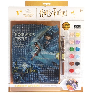 DIAMANTINY Harry Potter – Wizarding Foundation Flying Car – Mosaik-Set – Aktivitäten Crystal Art Diamond Painting – 1 Bild A4, mehrfarbig, 21 x 29,7 cm, 21014