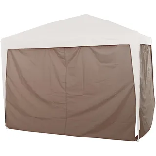 Set-Seitenteile Taupe zu Starter Faltpavillon 3 x 3 m, Bezug aus 140 g/m2 Polyester, PU-beschichtet, 4 Stück, Taupe