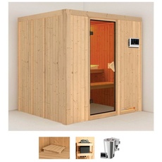 Bild von Sauna »Dima«, (Set), 3,6-kW-Bio-Plug & Play Ofen mit externer Steuerung, beige