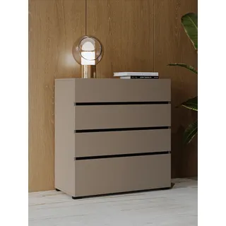 INOSIGN »Cross, moderne grifflose Schubladenkommode, 80x40x85cm (BxTxH)«, Schubladenschrank, Sideboard mit 4 Schubkasten