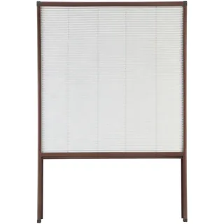 hecht International Hecht Sonnenschutzplissee (Farbe: Braun mit weißem Gewebe)