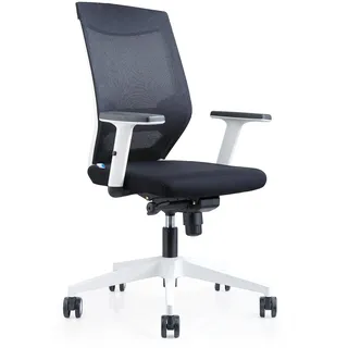 Rocada | Ergonomischer Bürostuhl Weiß | Schreibtischstuhl mit Armlehnen und lendenwirbelstütze | Ergonomischer Computerstuhl | Büro Stuhl Höhenverstellbar und mit Rollen