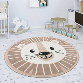 Paco Home Chicos 556 Kinderteppich Ø 150 cm Beige/Weiß