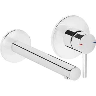 Unterputz-Waschtischbatterie mit 2 Rosetten, Aufputzteil, Chrom | A42581