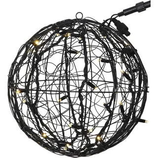 System LED 'LED Kugel' 35cm, 30 LED ́s - Schwarz